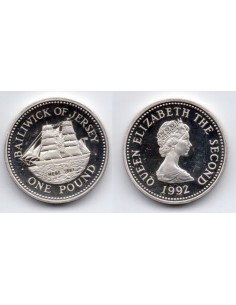 1992 Jersey - 1 pound plata