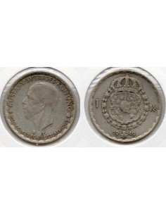 1949 Suecia - 1 Koronas moneda de plata