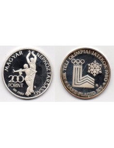 1980 Hungria - 200 Forint- moneda de plata