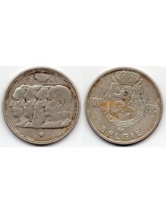 1949 Belgica 100 Francos - Moneda plata - Leyenda Holandés