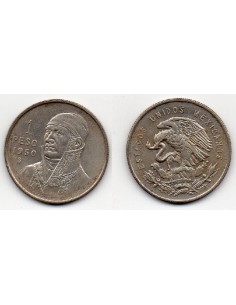 1950 MEXICO - 1 Peso 1950 plata