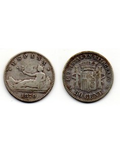 1870 Madrid SN M 50 Céntimos