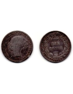 1881 Reino Unido, 6 Penny / Victoria