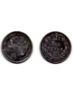 1884 Reino Unido, 6 Penny / Victoria