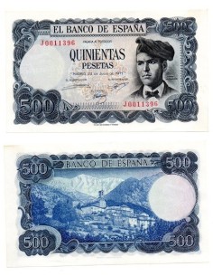 1971 Billete 500 pesetas España - Jacinto Verdaguer - EBC
