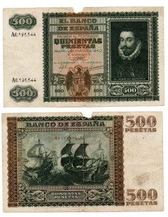 1940 Billete 500 pesetas España - D. Juan de Austria -