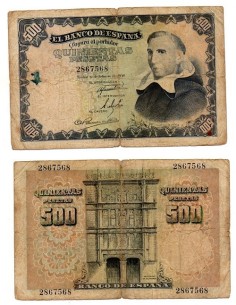1946 Billete 500 pesetas España - Francisco de Vitoria