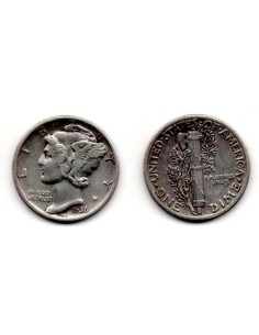 1936 EEUU 1 Dime plata