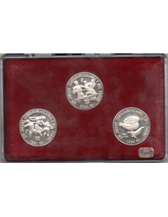 1981 Cuba - 5 Pesos, Set 3 monedas XIV Juegos Centroamericanos y del Caribe