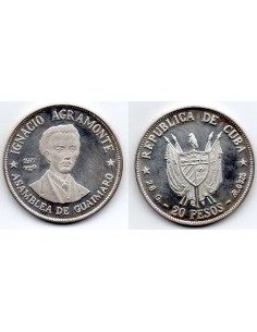 1977 Cuba - 20 Pesos, Ignacio Agramonte