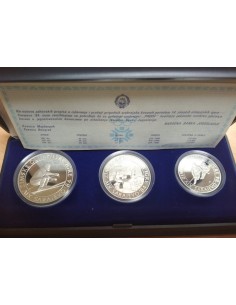 1982 Yugoslavia set monedas Olimpiadas de Invierno,