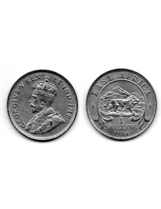1924 East Africa 1 Shilling - Moneda plata