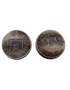 1721/1729, 2 Reales F ,Felipe V - Segovia