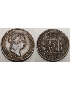 1855 Isabell II - 5 céntimos de real Segovia