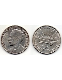 1953 Cuba - 1 Peso Centenario de Martí