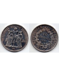 1967 - Francia - Moneda de plata - 10 Francos. / Hércules