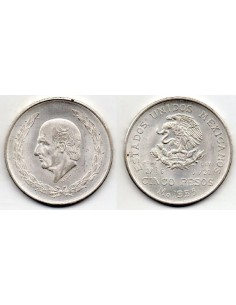 1953 MEXICO - 5 Pesos plata