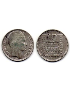 1930 - FRANCIA , 10 Francos DE PLATA