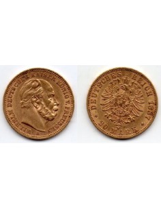1887 Alemania- Moneda Conmemorativa 20 Marcos Wilhelm I