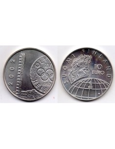 2002 Finlandia - 10 euros de plata- Anniversary of Helsinki Olympic Games
