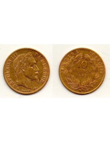 1862 BB Francia 10 Francos de oro - Napoleón III