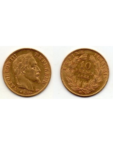 1866 BB Francia 10 Francos de oro - Napoleón III