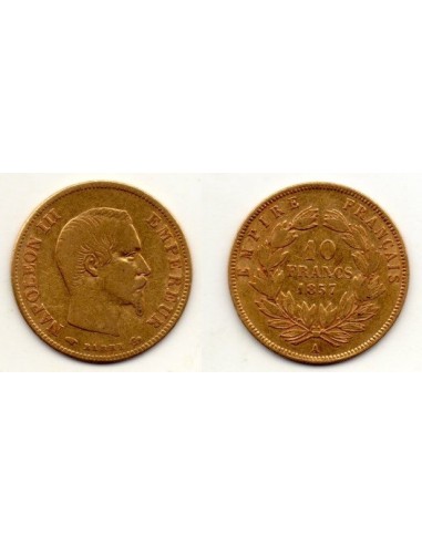 1857A Francia 10 Francos de oro - Napoleón III
