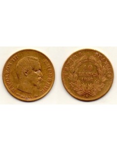 1858A Francia 10 Francos de oro - Napoleón III