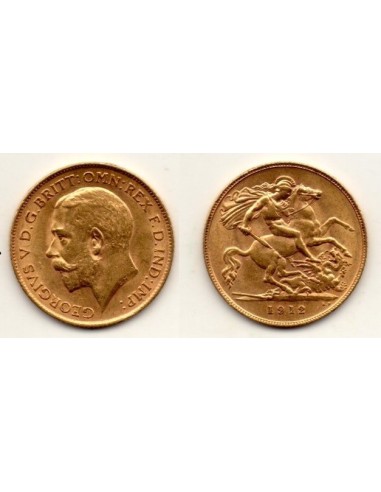 1912 Reino Unido, 1/2 Soberano oro / Georgius V