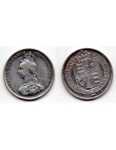 1887 Reino Unido, 6 Penny / Victoria