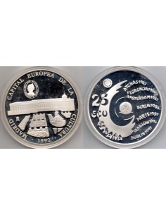 1992 - ESPAÑA - 25 ECUS plata Capital Europea de la Cultura