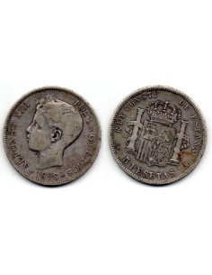 1898 5 Pesetas Alfonso XIII- Duro Sevillano